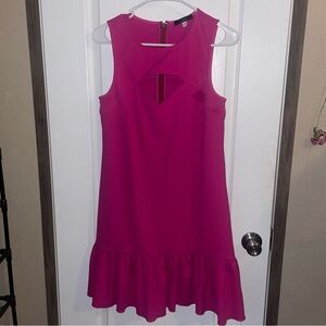 Trina Turk Shea Dress‎ Hot Pink Sleeveless Designer Shift Silhouette Size M